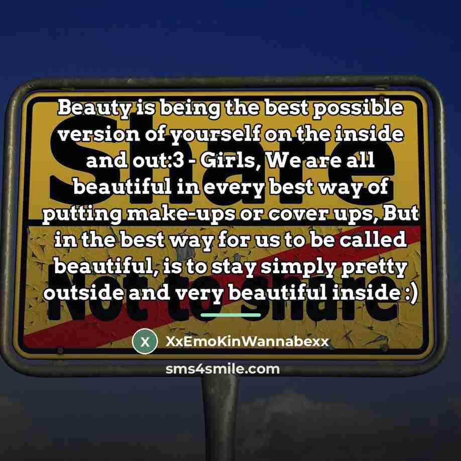 “Beauty is being the best possible version of yourself on…” quote by XxEmoKinWannabexx