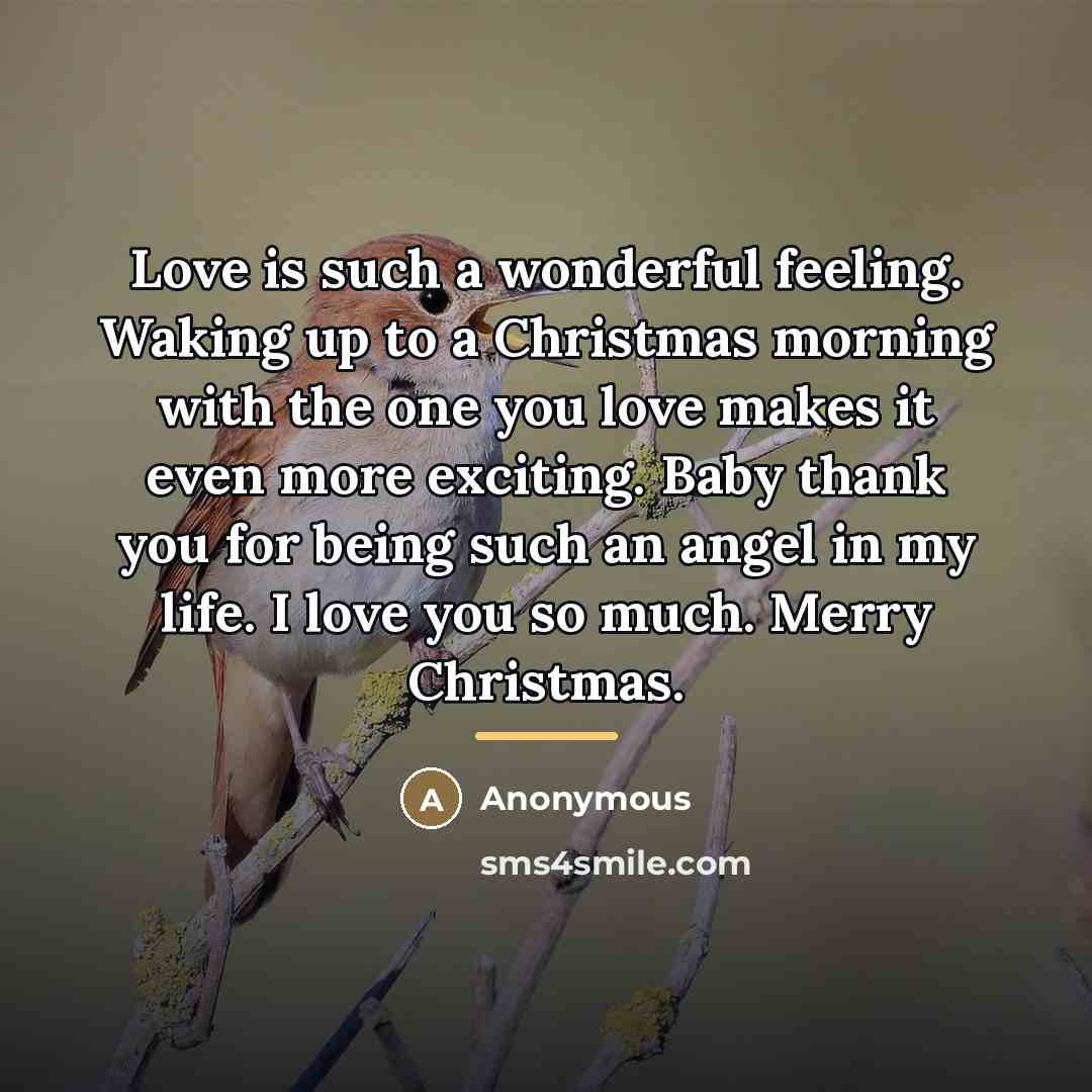 “Love is such a wonderful feeling. Waking up to a…” quote by Anonymous
