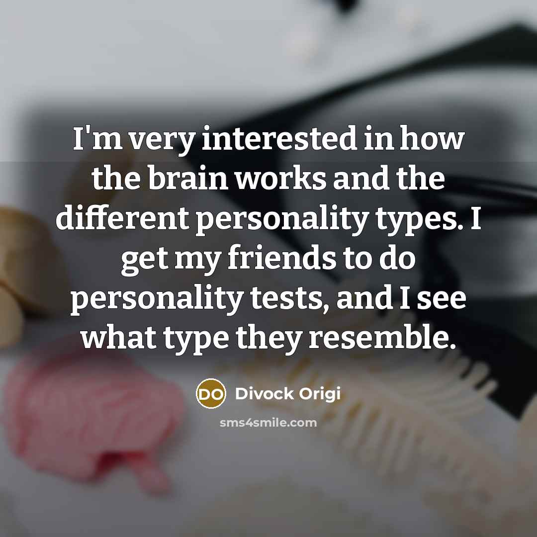 “I'm very interested in how the brain works and the…” quote by Divock Origi