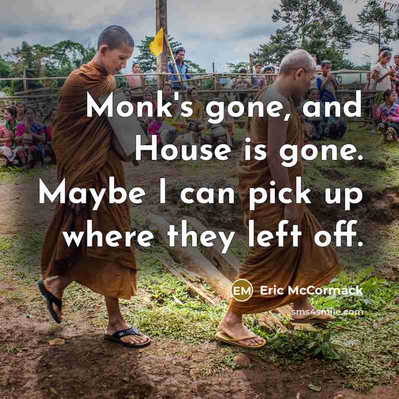 “Monk's gone, and House is gone. Maybe I can pick up where they left off.” quote by Eric McCormack