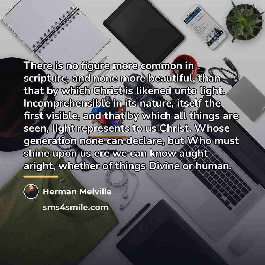 “There is no figure more common in scripture, and none…” quote by Herman Melville
