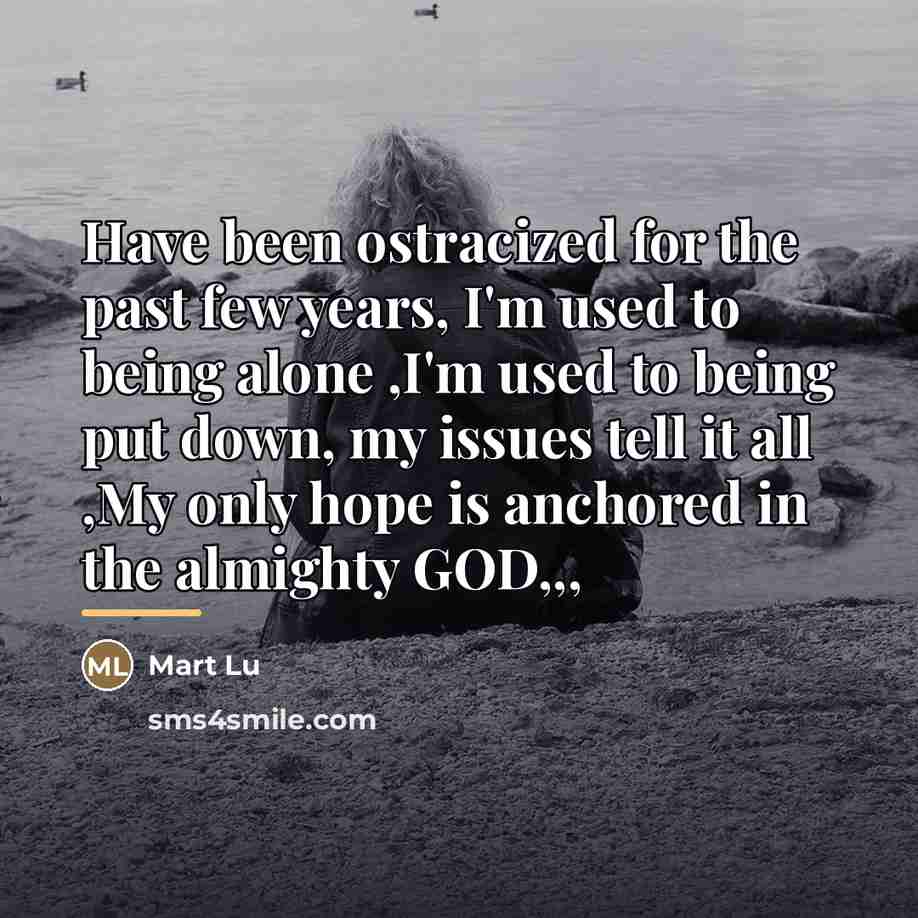 “Have been ostracized for the past few years, I'm used…” quote by Mart Lu