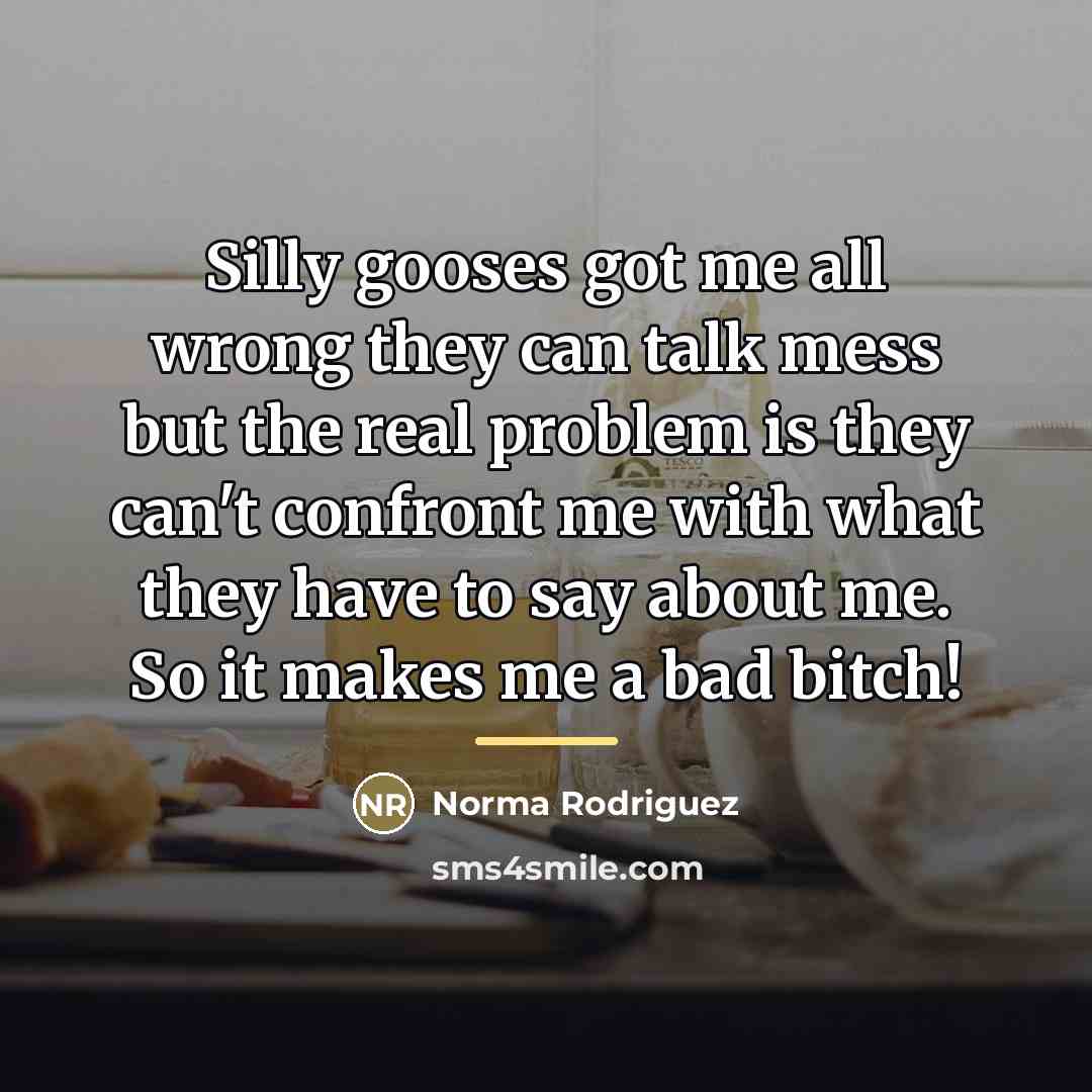 “Silly gooses got me all wrong they can talk mess…” quote by Norma Rodriguez
