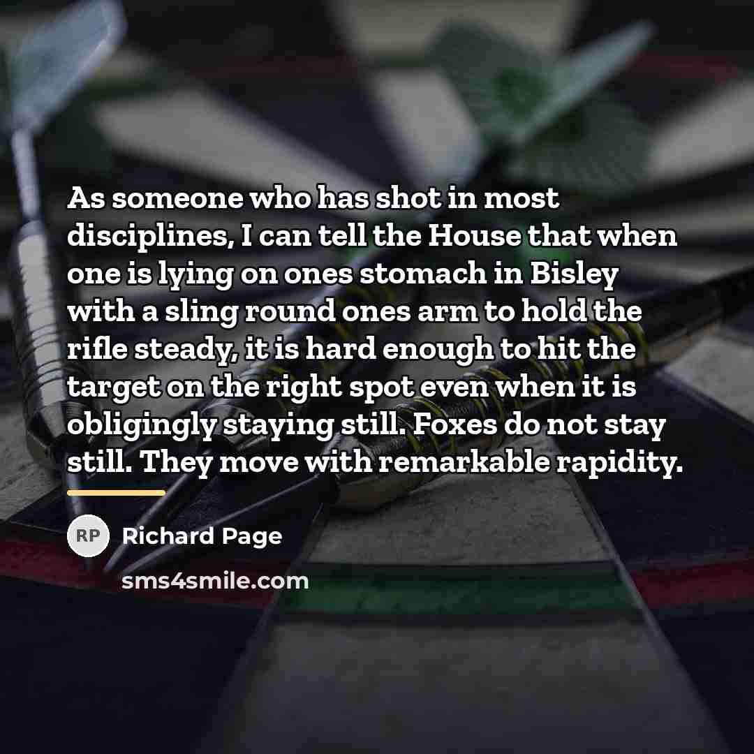 “As someone who has shot in most disciplines, I can…” quote by Richard Page