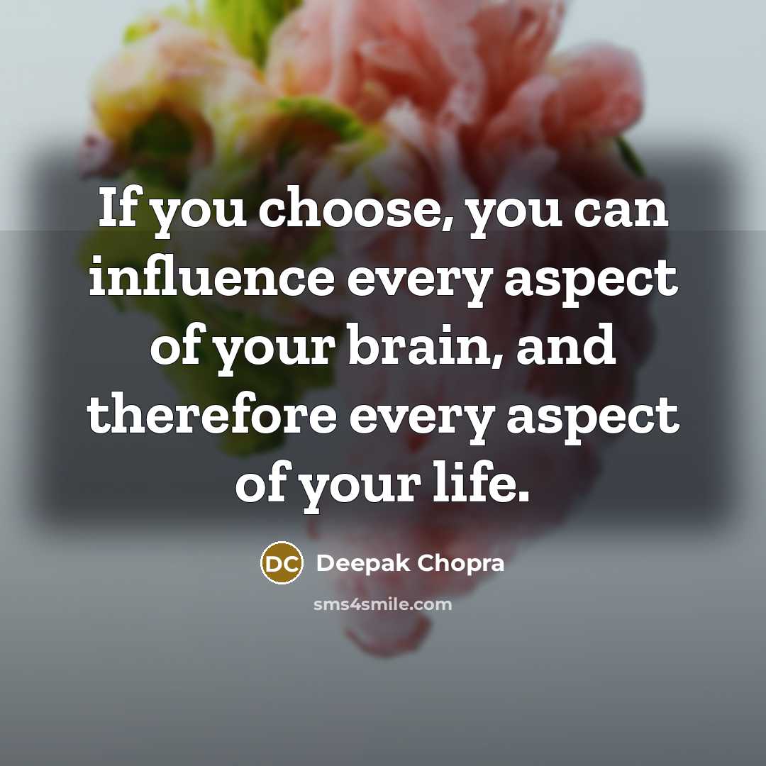 “If you choose, you can influence every aspect of your…” quote by Deepak Chopra