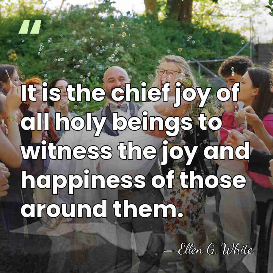 It is the chief joy of all holy beings to witness the&hellip; - Ellen G. White