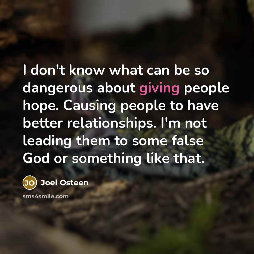 “I don't know what can be so dangerous about giving…” quote by Joel Osteen