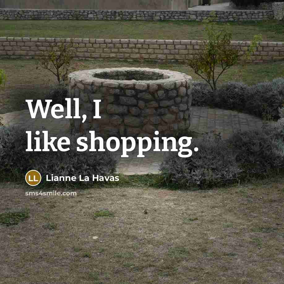 “Well, I like shopping.…” quote by Lianne La Havas