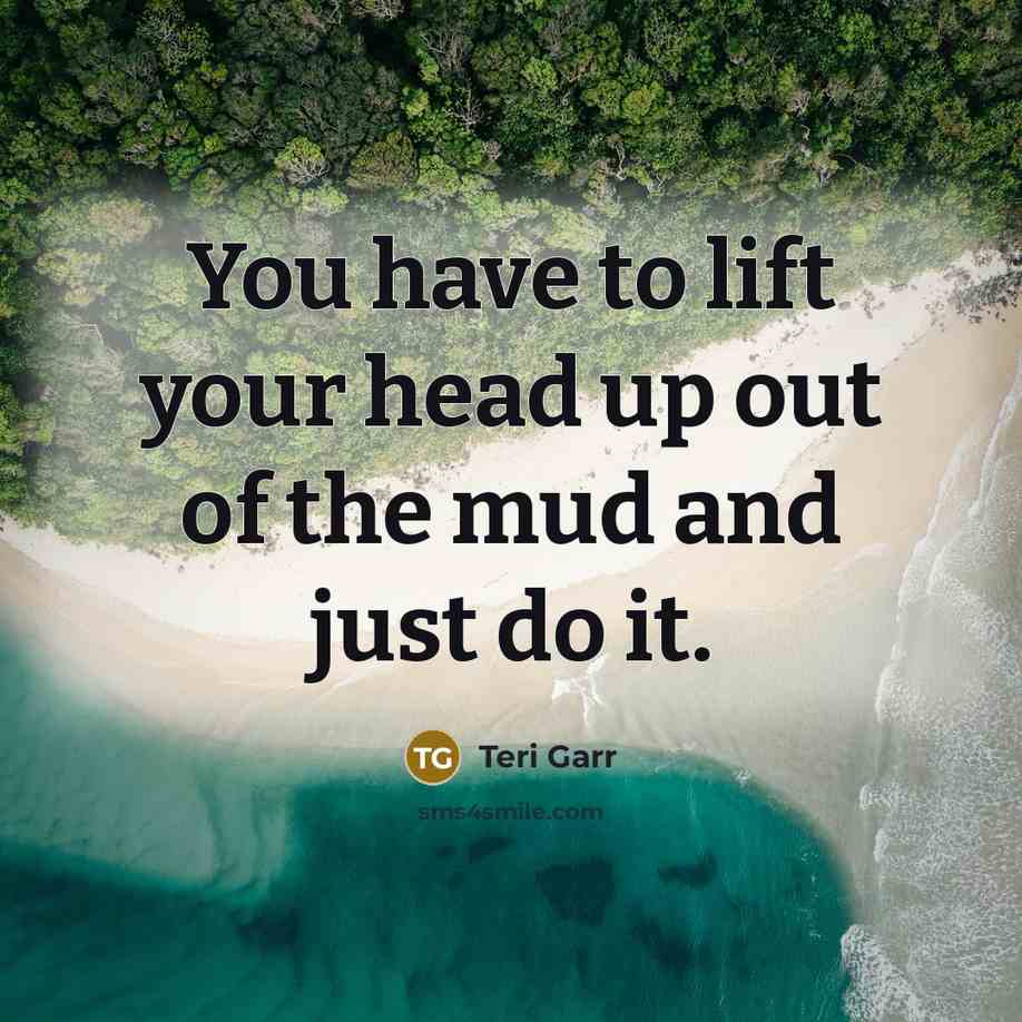 “You have to lift your head up out of the mud and just do it.” quote by Teri Garr