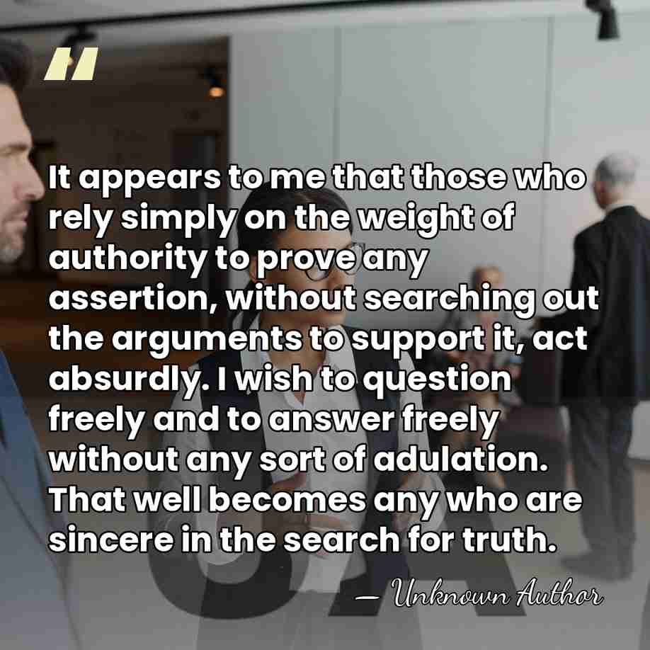 It appears to me that those who rely simply on the weight&hellip; - Unknown Author