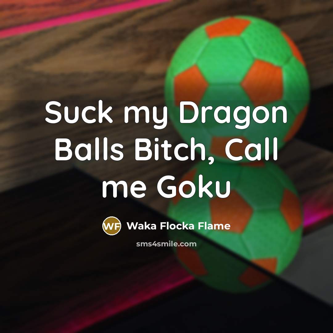 “Suck my Dragon Balls Bitch, Call me Goku” quote by Waka Flocka Flame