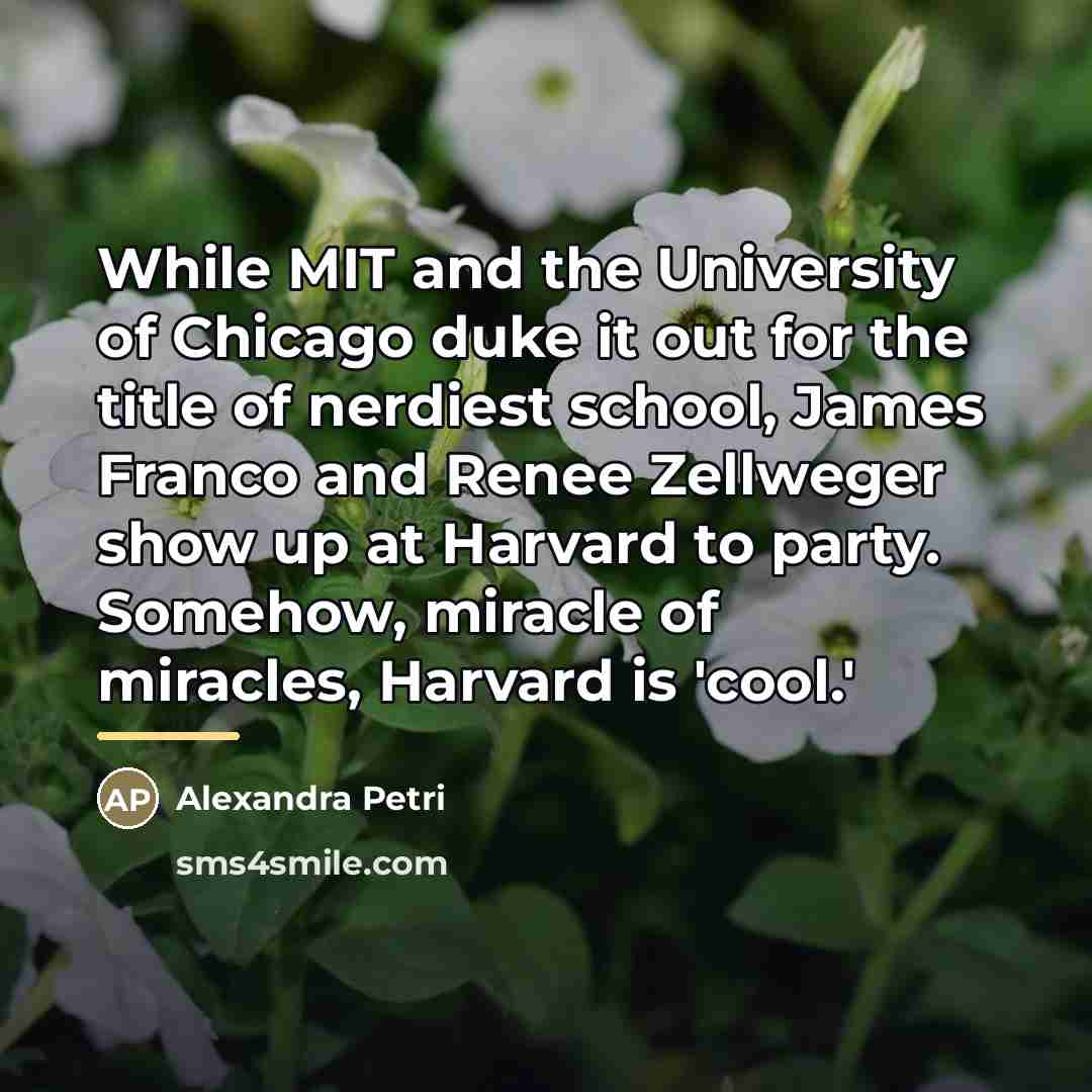 “While MIT and the University of Chicago duke it out…” quote by Alexandra Petri