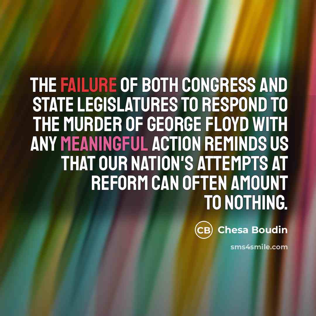 “The failure of both Congress and state legislatures to respond…” quote by Chesa Boudin
