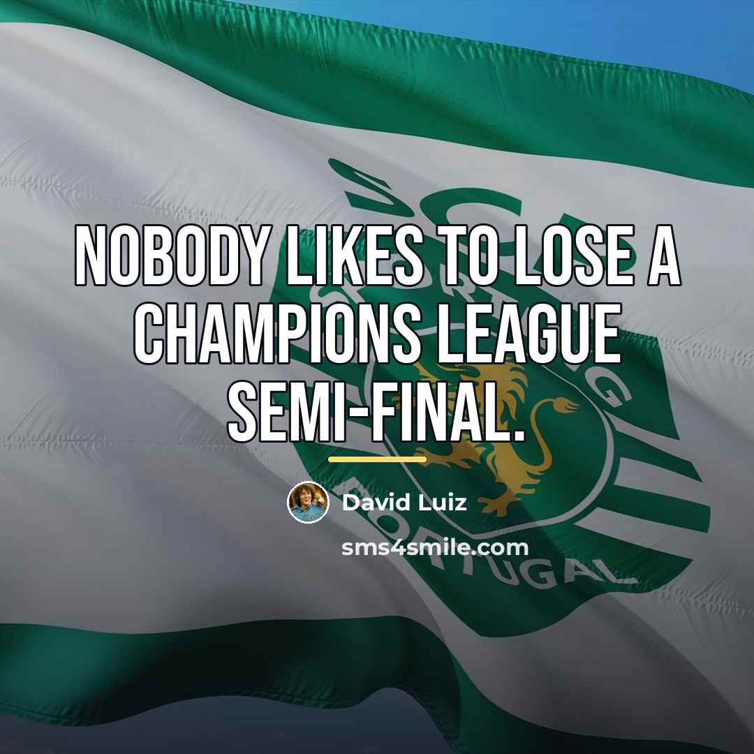 “Nobody likes to lose a Champions League semi-final.…” quote by David Luiz