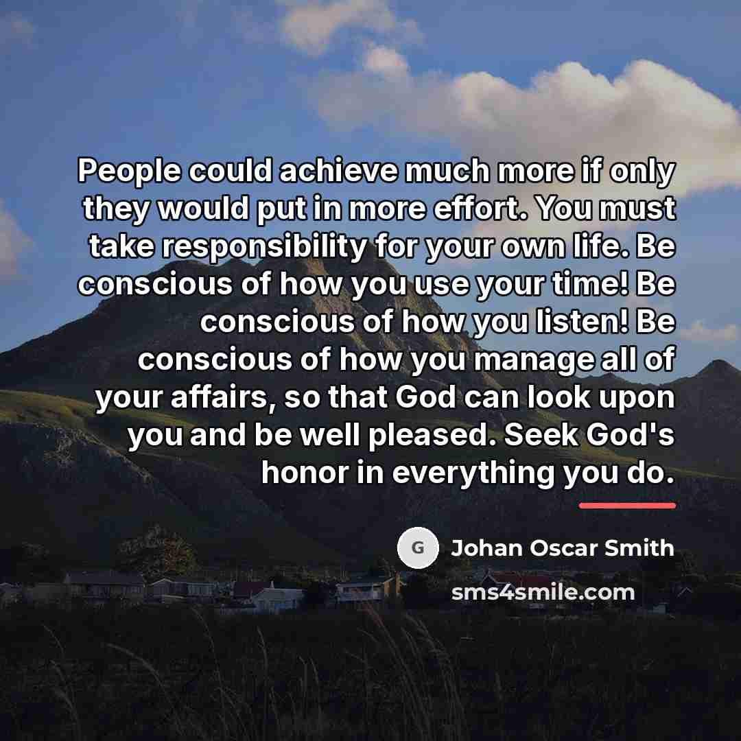 “People could achieve much more if only they would put…” quote by Johan Oscar Smith