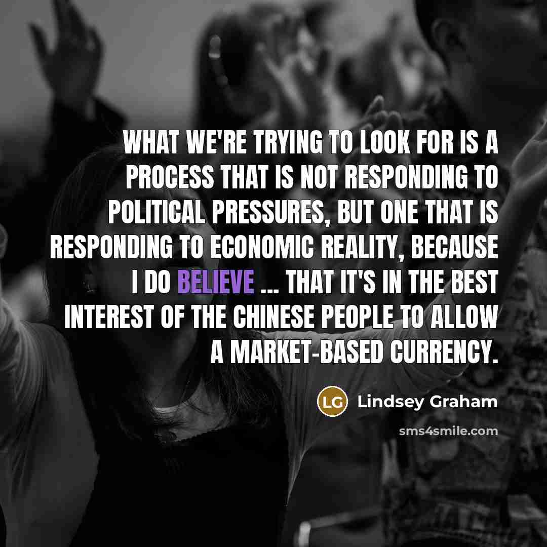 “What we're trying to look for is a process that…” quote by Lindsey Graham