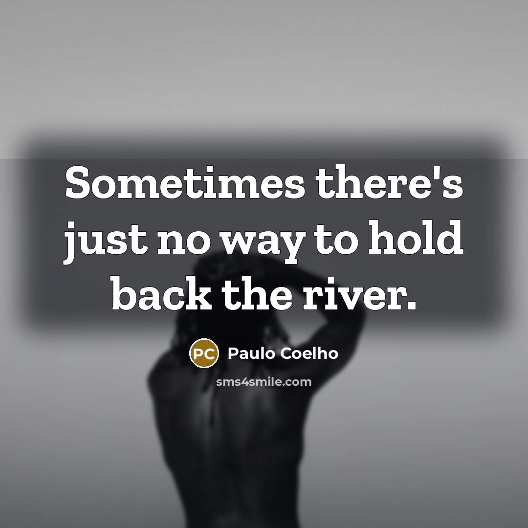 “Sometimes there's just no way to hold back the river.…” quote by Paulo Coelho