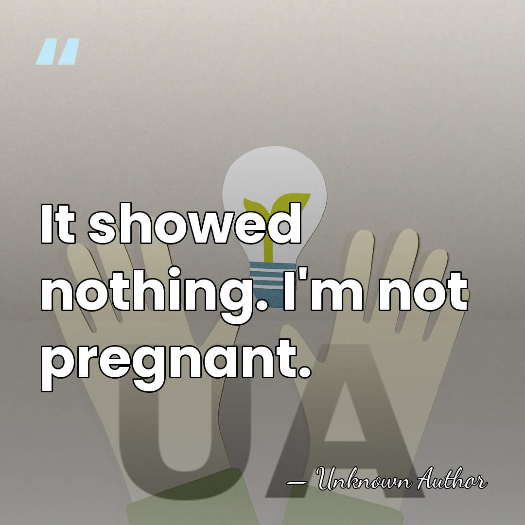It showed nothing. I'm not pregnant. - Mikael Samuelsson