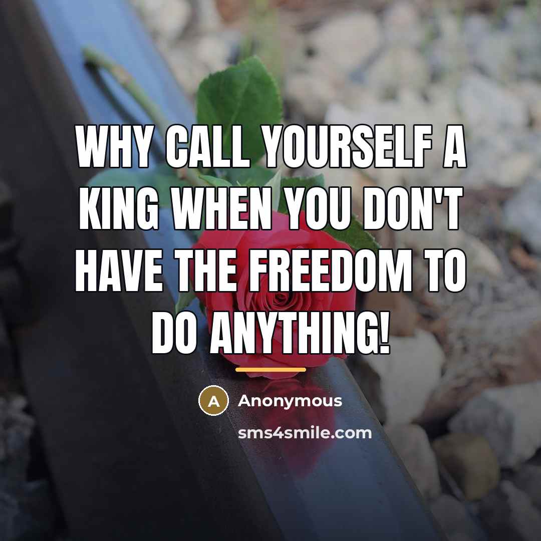 “Why call yourself a King when you don't have the…” quote by Anonymous