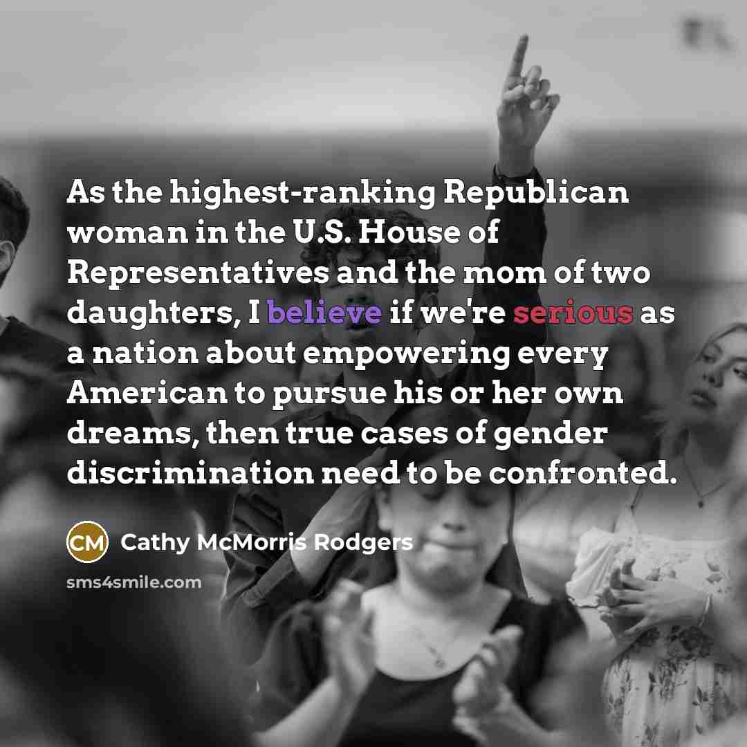 “As the highest-ranking Republican woman in the U.S. House of…” quote by Cathy McMorris Rodgers