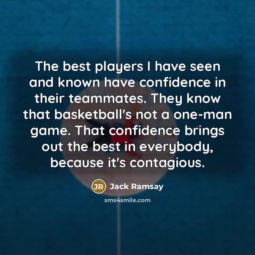 “The best players I have seen and known have confidence…” quote by Jack Ramsay