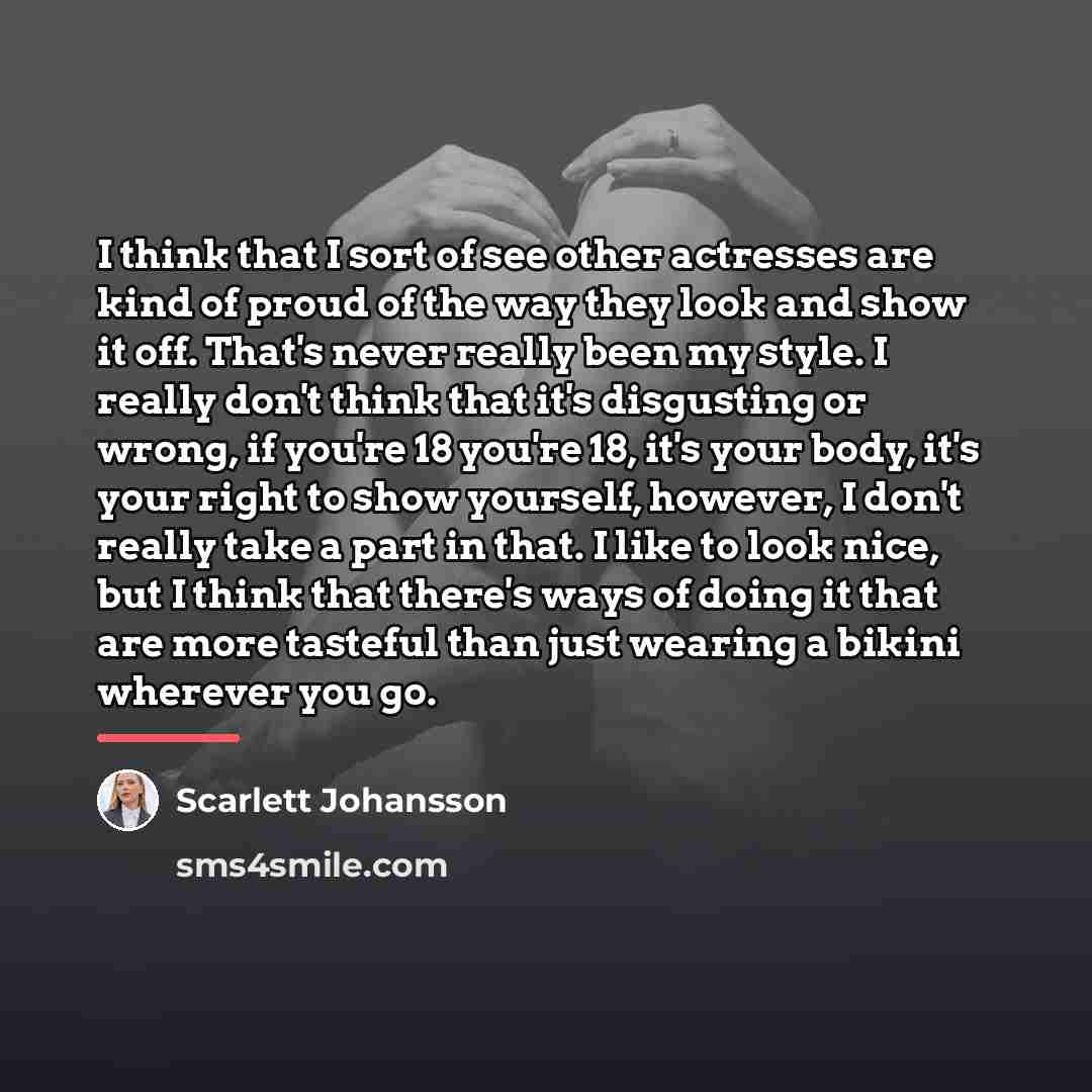 “I think that I sort of see other actresses are…” quote by Scarlett Johansson