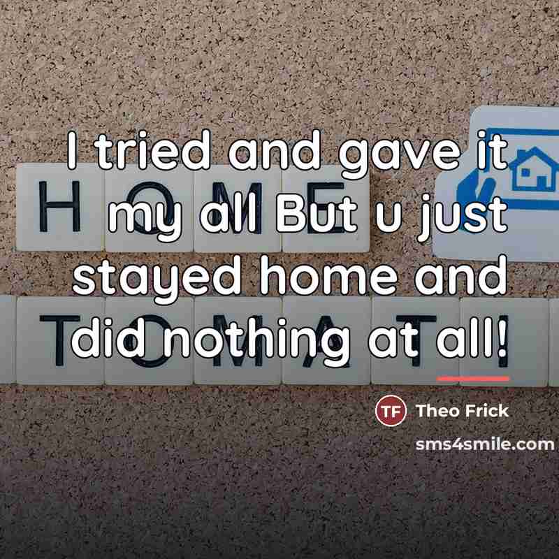 “I tried and gave it my all But u just…” quote by Theo Frick
