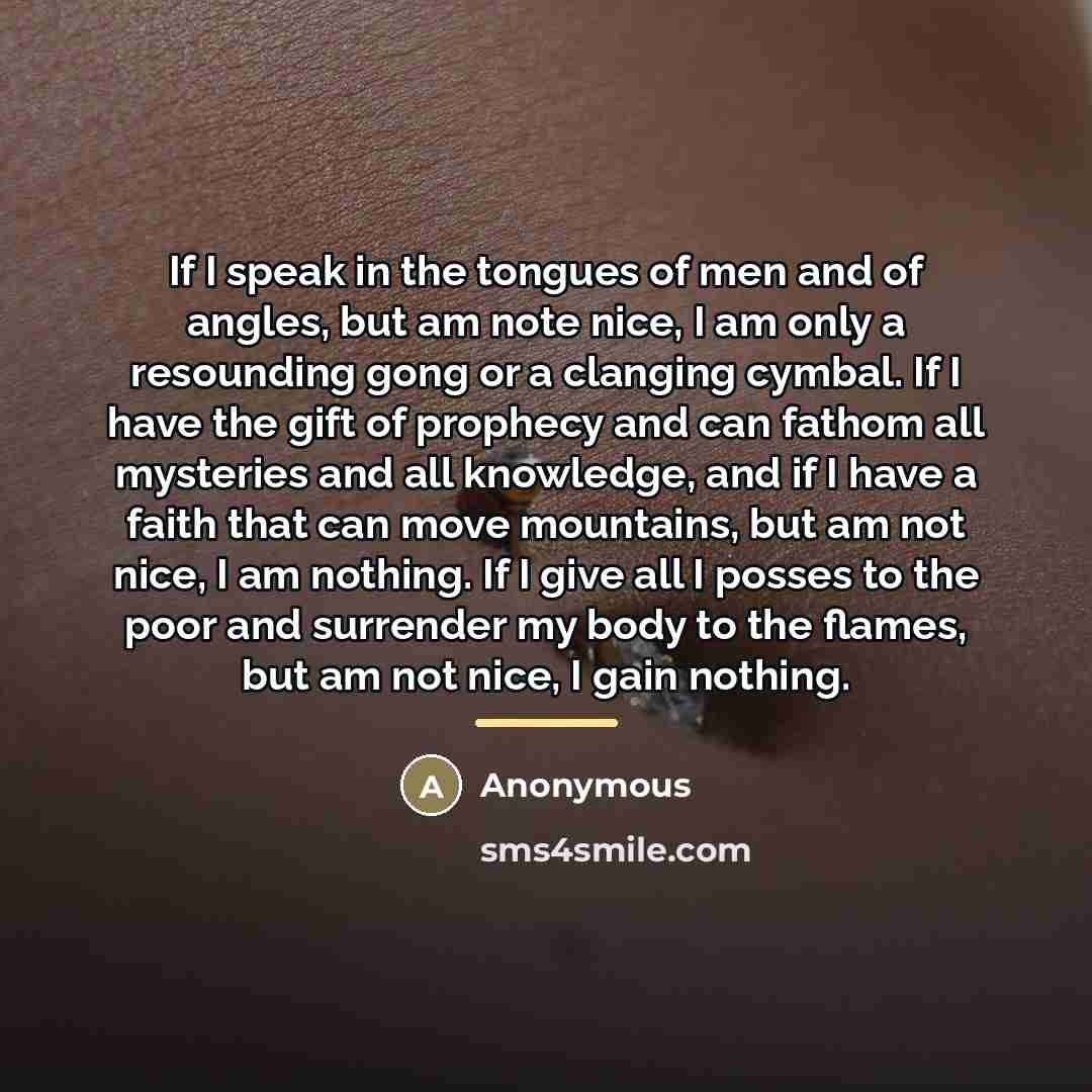 “If I speak in the tongues of men and of…” quote by Anonymous