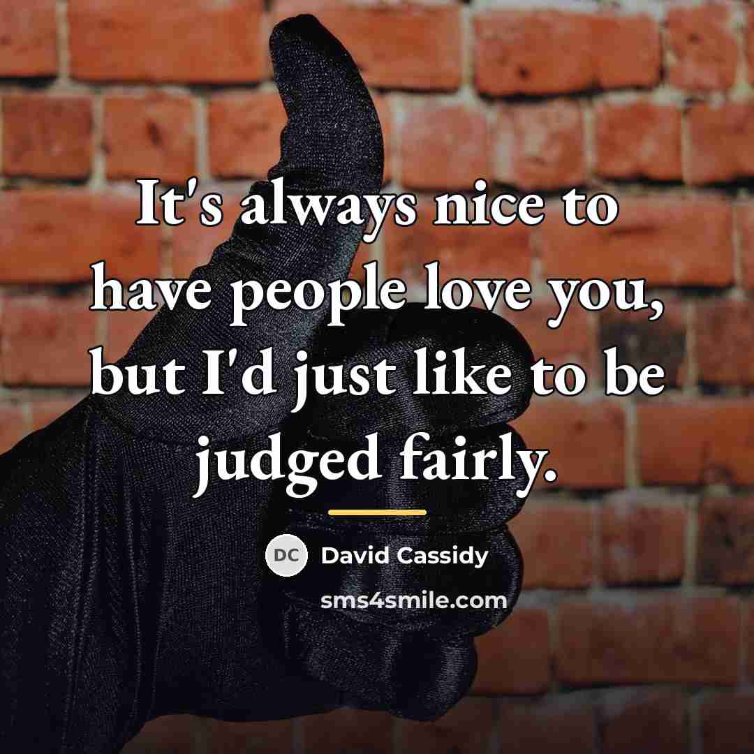 “It's always nice to have people love you, but I'd…” quote by David Cassidy
