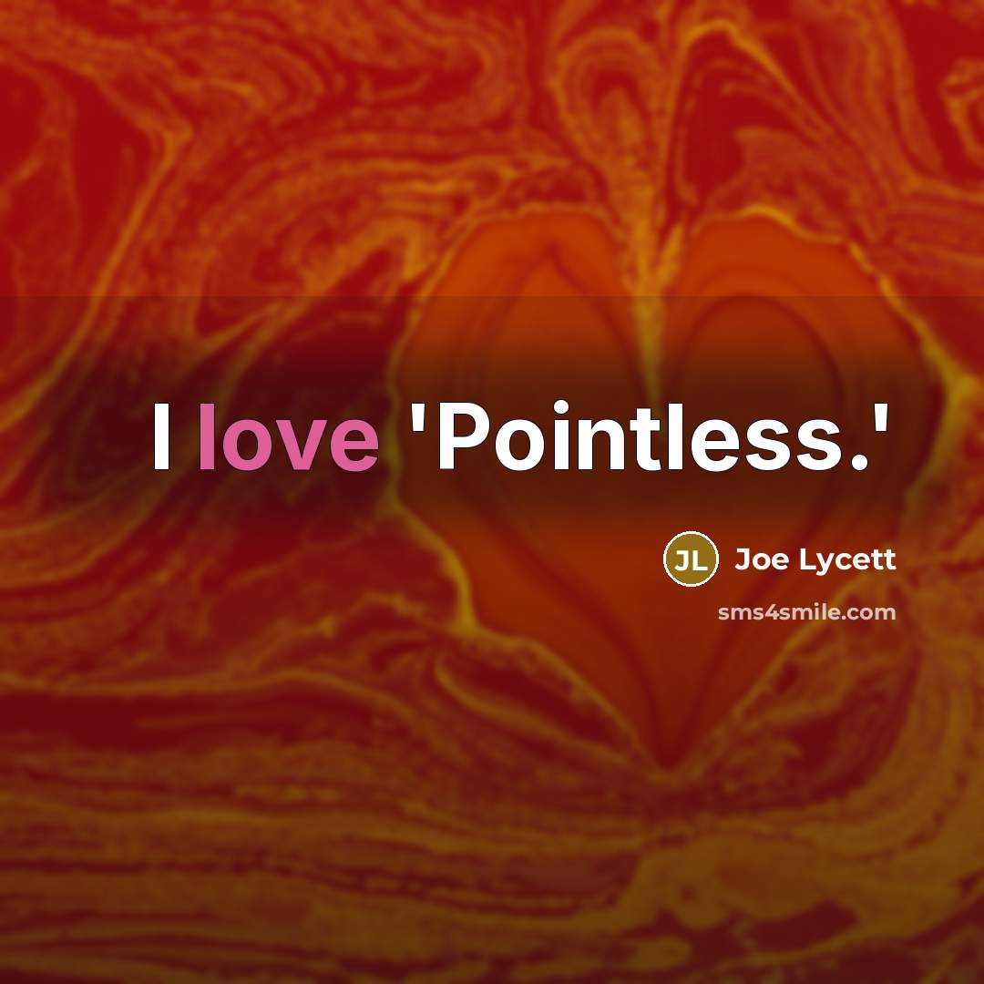 “I love 'Pointless.'…” quote by Joe Lycett