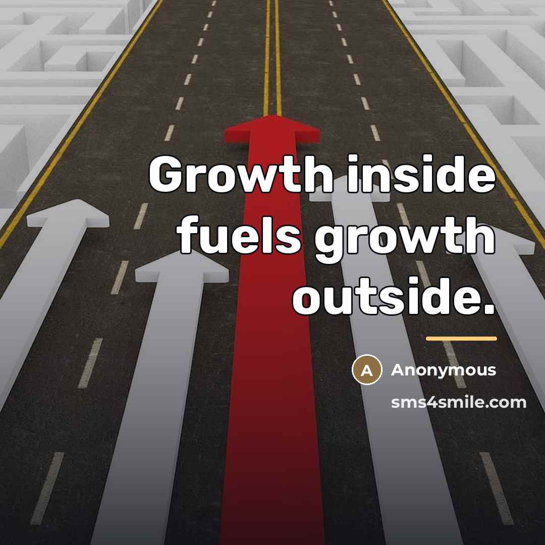 “Growth inside fuels growth outside.…” quote by Anonymous