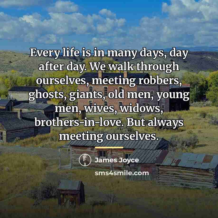 “Every life is in many days, day after day. We…” quote by James Joyce