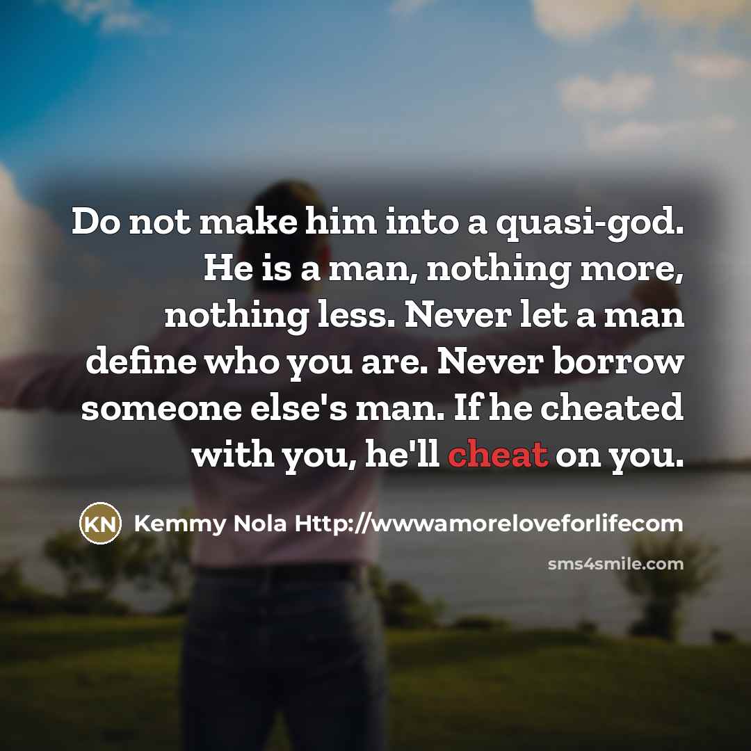 “Do not make him into a quasi-god. He is a…” quote by Kemmy Nola Http://wwwamoreloveforlifecom