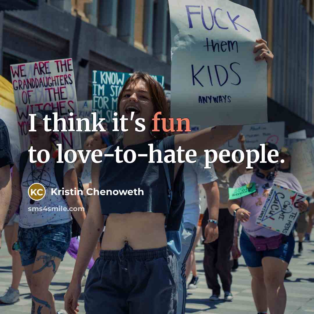 “I think it's fun to love-to-hate people.…” quote by Kristin Chenoweth