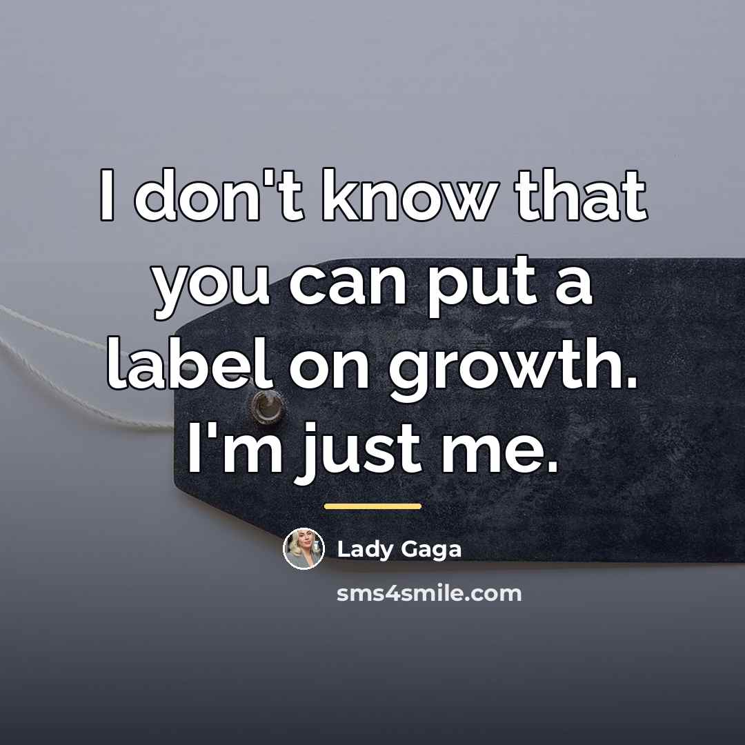 “I don't know that you can put a label on…” quote by Lady Gaga