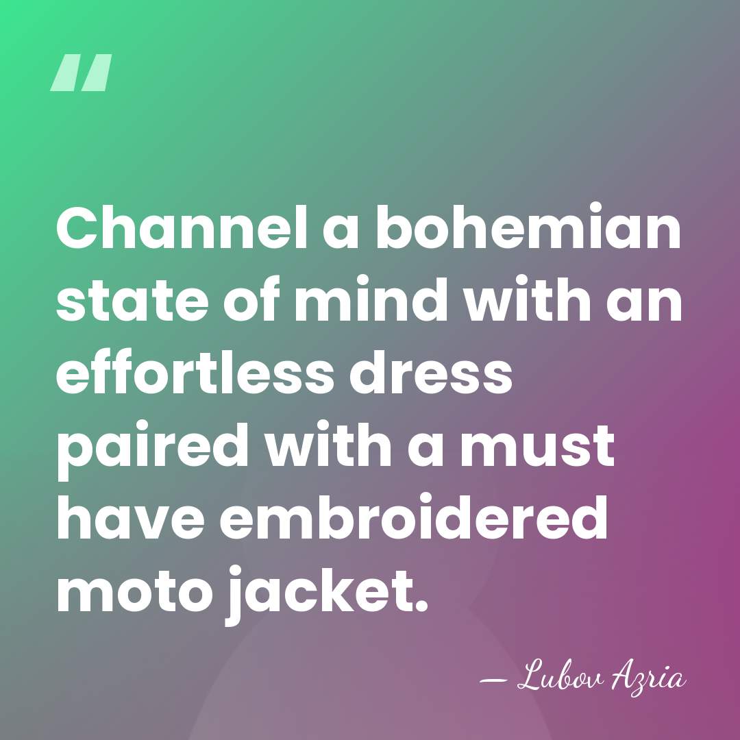 Channel a bohemian state of mind with an effortless dress paired with&hellip; - Lubov Azria