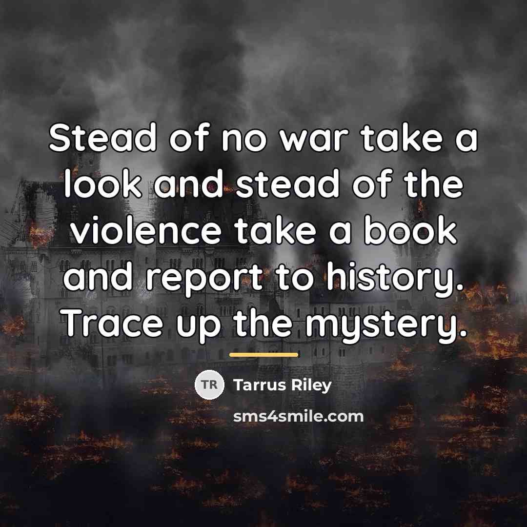 “Stead of no war take a look and stead of…” quote by Tarrus Riley