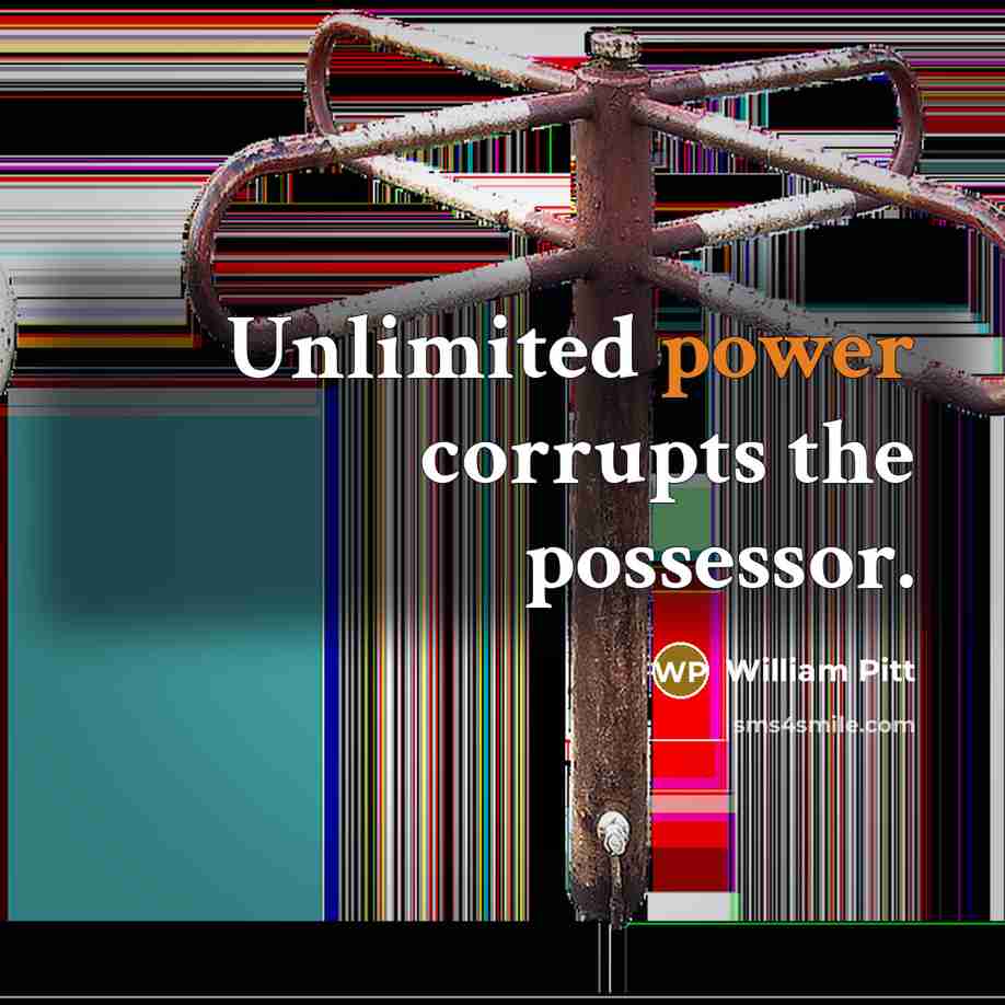 “Unlimited power corrupts the possessor.…” quote by William Pitt