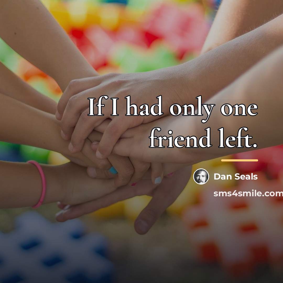 “If I had only one friend left.…” quote by Dan Seals