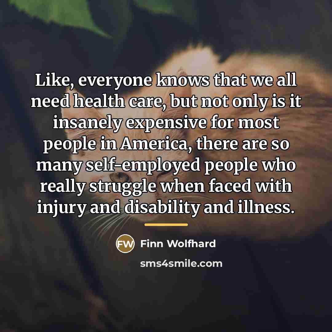 “Like, everyone knows that we all need health care, but…” quote by Finn Wolfhard