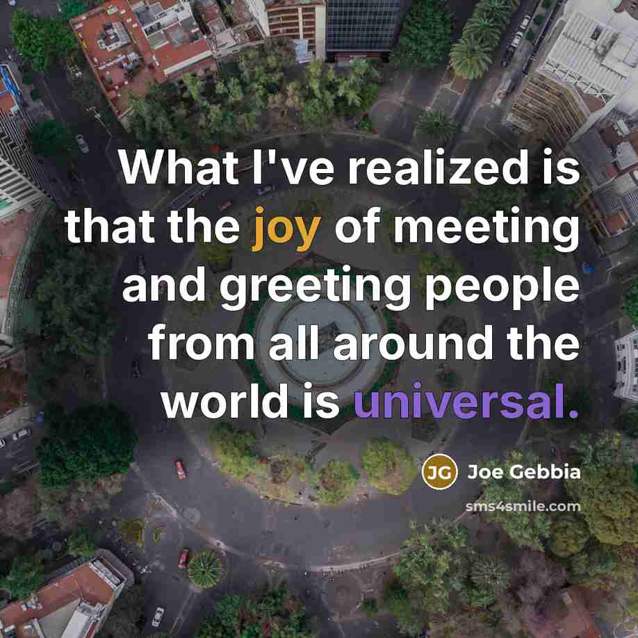 “What I've realized is that the joy of meeting and…” quote by Joe Gebbia