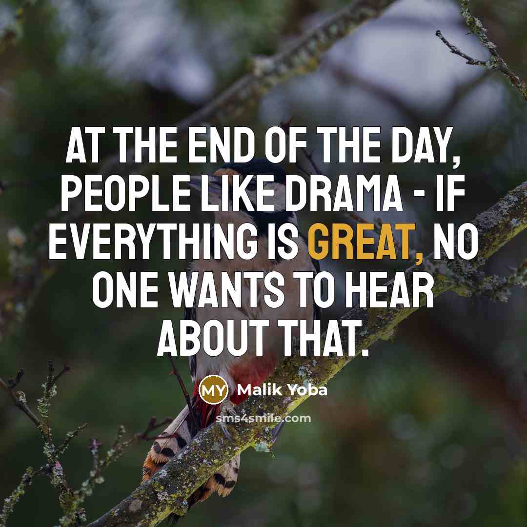 “At the end of the day, people like drama -…” quote by Malik Yoba