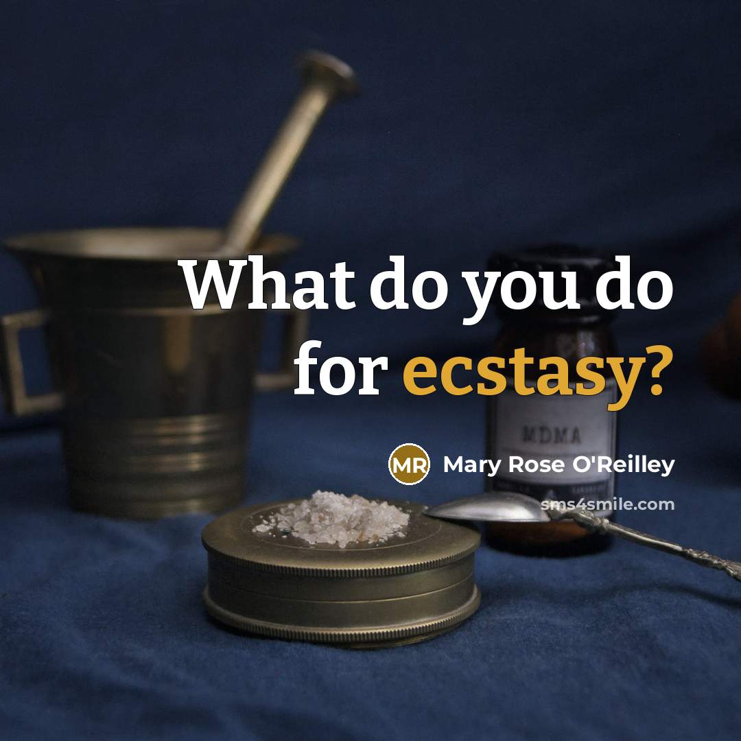 “What do you do for ecstasy?…” quote by Mary Rose O'Reilley