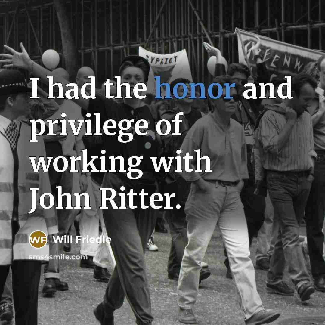 “I had the honor and privilege of working with John…” quote by Will Friedle