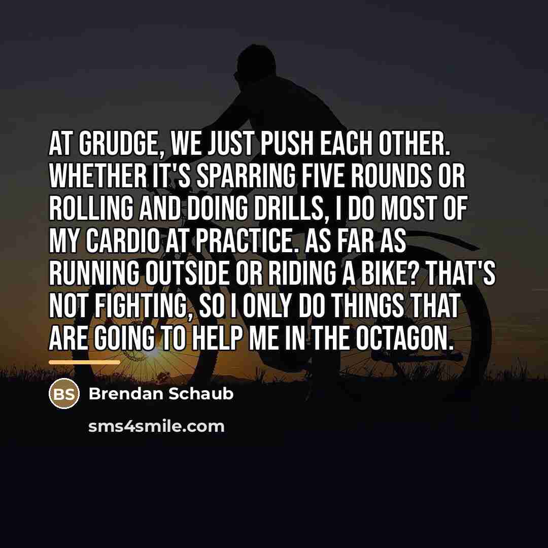 “At Grudge, we just push each other. Whether it's sparring…” quote by Brendan Schaub