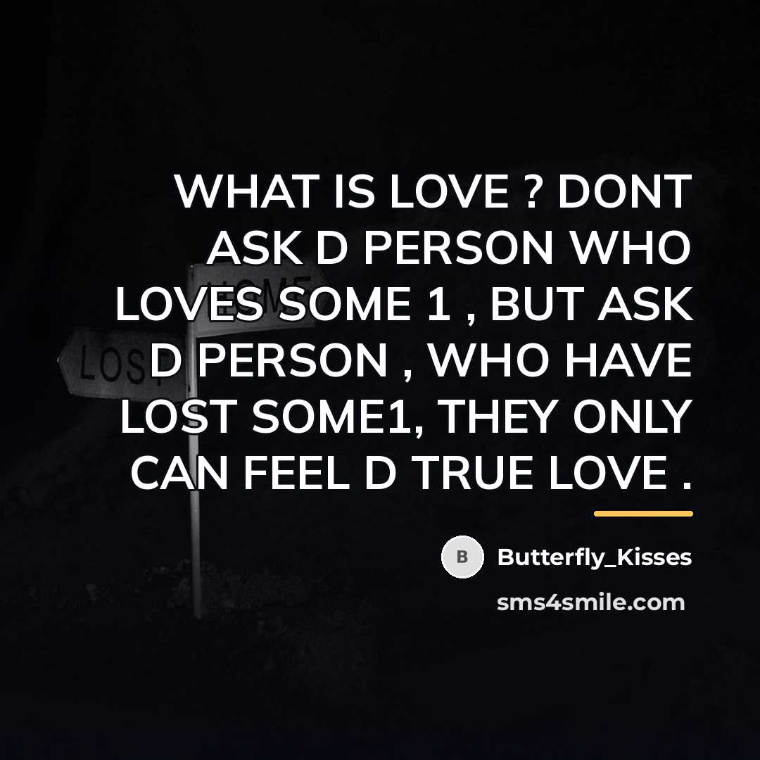 “WHAT IS LOVE ? DONT ASK D PERSON WHO LOVES…” quote by Butterfly_Kisses