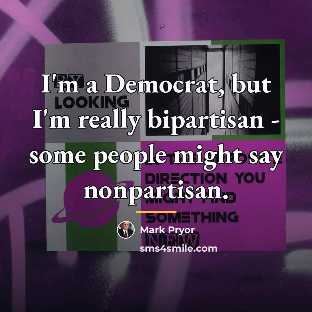 “I'm a Democrat, but I'm really bipartisan - some people…” quote by Mark Pryor