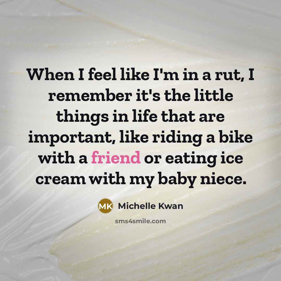 “When I feel like I'm in a rut, I remember…” quote by Michelle Kwan