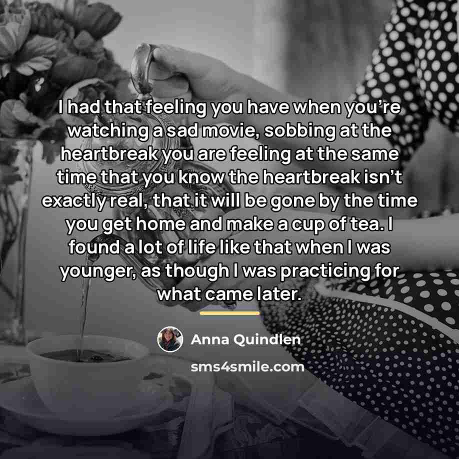 “I had that feeling you have when you're watching a…” quote by Anna Quindlen