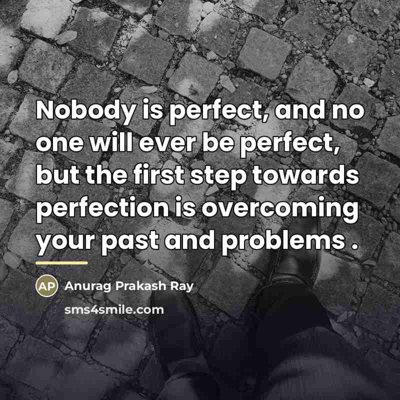 “Nobody is perfect, and no one will ever be perfect,…” quote by Anurag Prakash Ray